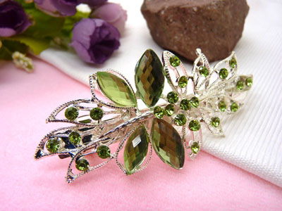 婉馨韩剧同款发饰韩国2015水钻顶夹合金盘发头饰水晶发夹弹簧夹   合金保色 韩国正品 