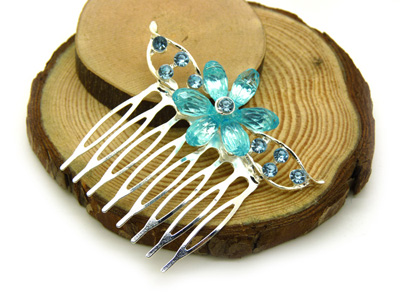 韩版头饰发饰发梳 合金锆石发卡刘海梳发箍发卡夹 -梳夹	 