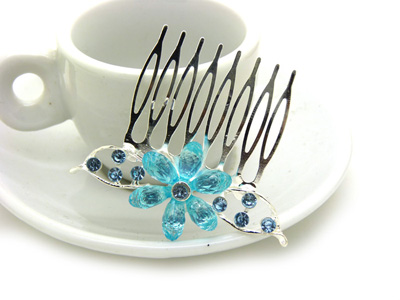 韩版头饰发饰发梳 合金锆石发卡刘海梳发箍发卡夹 -梳夹	 