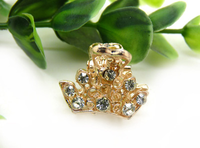 韩版水钻顶夹发爪发夹盘发合金镶钻刘海夹 -水钻小爪夹	 