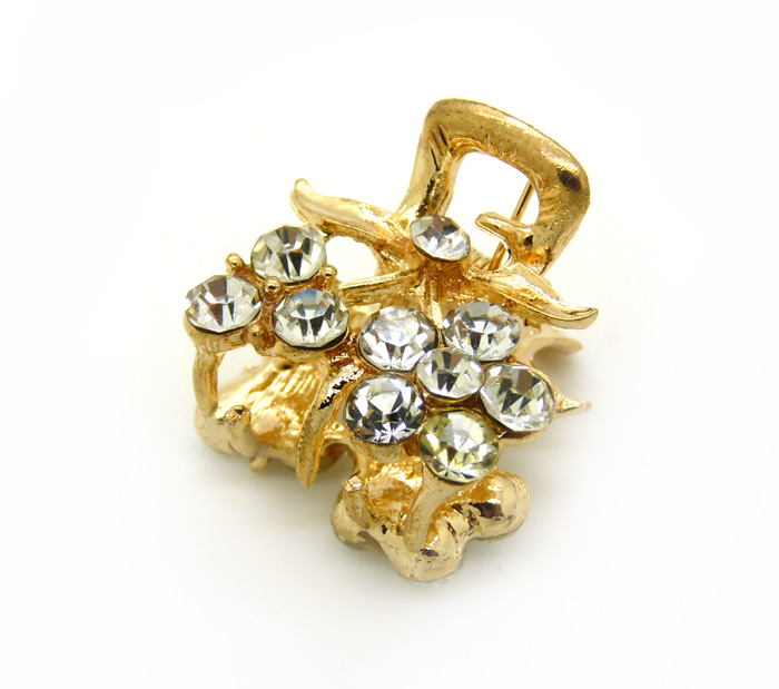 韩版水钻顶夹发爪发夹盘发合金镶钻刘海夹 -水钻小爪夹	