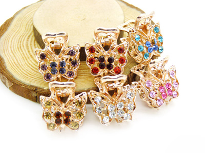 韩版水钻顶夹发爪发夹盘发合金镶钻刘海夹 -水钻小爪夹	