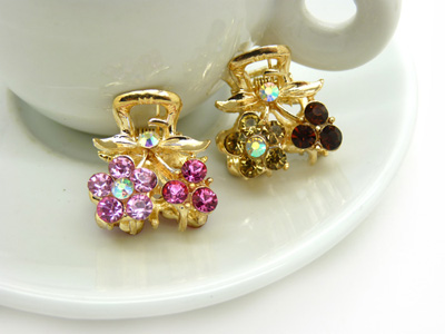 韩版水钻顶夹发爪发夹盘发合金镶钻刘海夹-水钻小爪夹