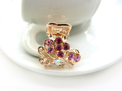 韩版水钻顶夹发爪发夹盘发合金镶钻刘海夹 -水钻小爪夹	