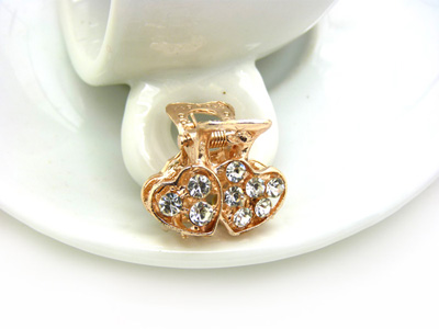 韩版水钻顶夹发爪发夹盘发合金镶钻刘海夹-水钻小爪夹	