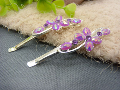 韩国正品  合金保色 水钻珍珠几何波浪形边夹刘海夹对夹发夹-12号