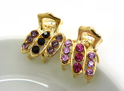 韩国水钻顶夹发爪发夹盘发合金镶钻刘海夹-水钻小爪夹