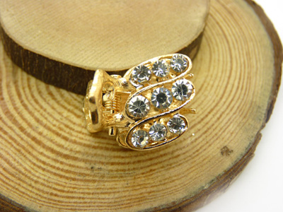 韩版水钻顶夹发爪发夹盘发合金镶钻刘海夹-水钻小爪夹