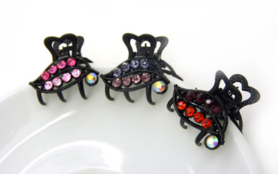 韩版饰品合金水钻抓夹头饰 -合金水钻爪夹