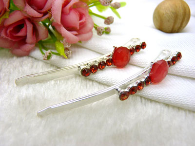 韩国正品  永久闪耀 合金保色水钻珍珠几何波浪形边夹刘海夹对夹发夹-11号