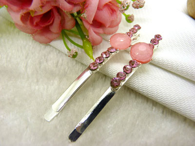 韩国正品  合金保色   永久闪耀  水钻珍珠几何波浪形边夹刘海夹对夹发夹-11号	