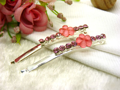 韩国正品 永久闪耀 合金保色水钻珍珠几何波浪形边夹刘海夹对夹发夹-11号	