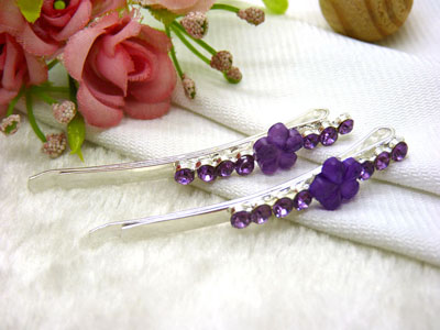 韩国正品 永久闪耀水钻珍珠几何波浪形边夹刘海夹对夹发夹-11号	