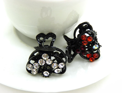 韩版饰品合金水钻抓夹头饰 -合金水钻爪夹	