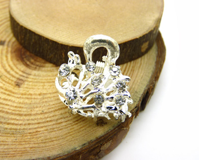 韩国进口永久保色水钻合金小抓夹刘海夹 -合金爪夹	