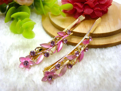 韩国正品  永久闪耀水晶边夹 刘海夹 发卡 顶夹-16号	