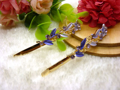 韩国正品  永久闪耀 水晶边夹 刘海夹 发卡 顶夹-16号	