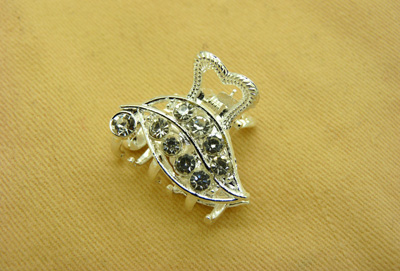 韩国进口永久保色水钻合金小抓夹刘海夹 -合金爪夹