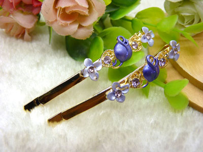 韩国正品  永久闪耀水晶边夹 刘海夹 发卡 顶夹-16号	