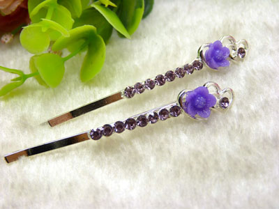 韩国头饰发饰流行美丽繁花春水发夹对夹边夹刘海夹-5号