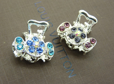  韩国进口永久保色水钻合金小抓夹刘海夹 -合金爪夹