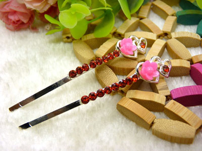 韩国头饰发饰流行美丽繁花春水发夹对夹边夹刘海夹-5号	