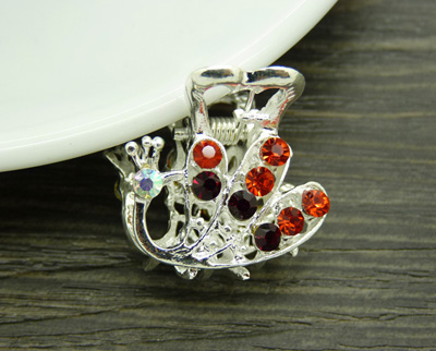 韩国进口永久保色水钻合金小抓夹刘海夹 -合金爪夹	