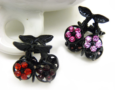  韩国进口水钻合金永久保色小抓夹刘海夹 -合金爪夹	