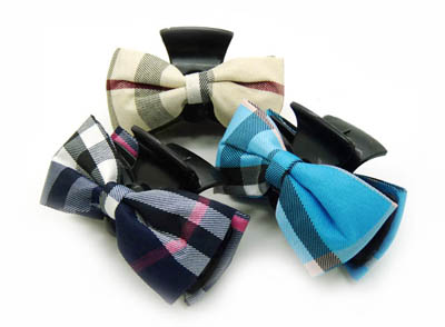 新款布艺大蝴蝶结抓夹顶夹发饰头饰 -饰品个性爪夹	