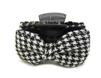  时尚流行蝴蝶结布艺抓夹大号头饰-精品时尚布艺爪夹	 