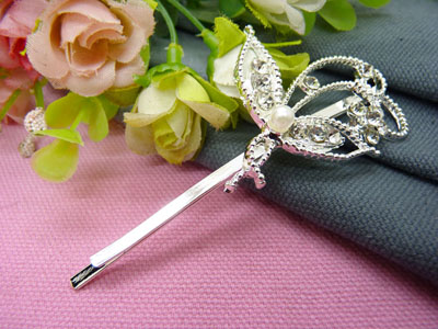 水钻珍珠几何波浪形边夹刘海夹对夹发夹-19号	韩国正品