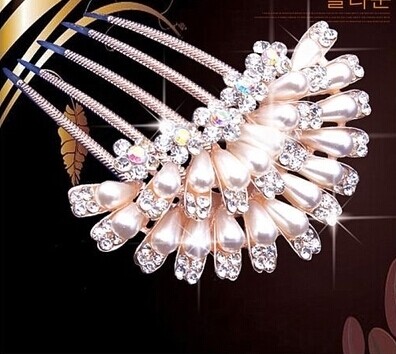 韩潮镶钻水钻盘发插梳发梳发插发簪插梳盘发发饰-15	