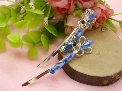 韩国正品 永久闪耀合金保色 短发发饰夹子水钻边夹对夹带钻卡子-13号