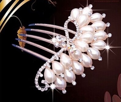 韩潮镶钻水钻盘发插梳发梳发插发簪插梳盘发发饰-15	