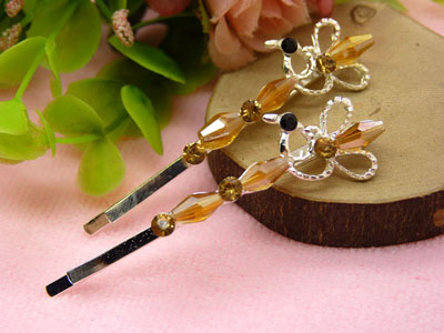 韩国正品 合金保色 短发发饰夹子水钻边夹对夹带钻卡子-13号	