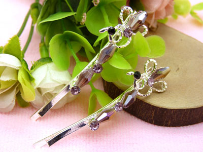 韩国正品  永久闪耀  短发发饰夹子水钻边夹对夹带钻卡子-13号	