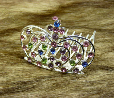 新款时尚最美新娘饰品小钻合金韩式彩钻皇冠	