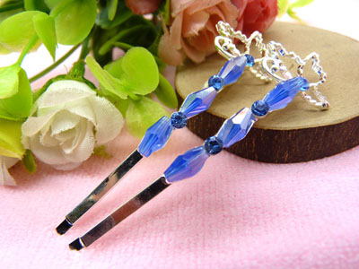 韩国正品 永久闪耀 合金保色 短发发饰夹子水钻边夹对夹带钻卡子-13号	