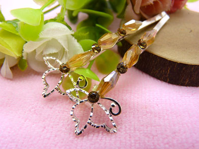 韩国正品  永久闪耀 合金保色 短发发饰夹子水钻边夹对夹带钻卡子-13号	