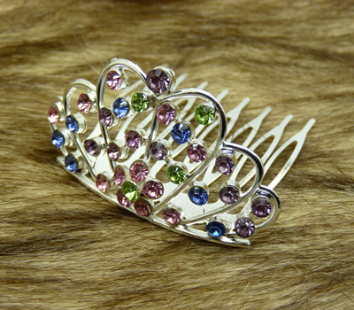 新款时尚最美新娘饰品小钻合金韩式彩钻皇冠	