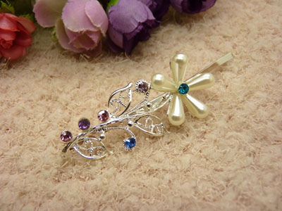 韩国正品 合金保色 永久闪耀珍珠缠绕复古宫廷甜美-大弓夹22号