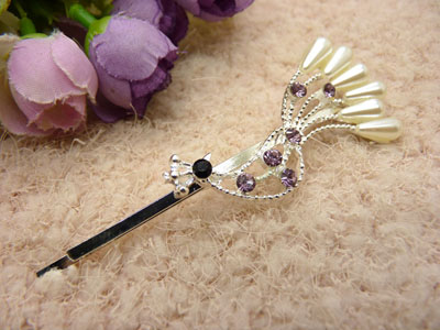 韩国正品  永久闪耀 珍珠缠绕复古宫廷甜美-大弓夹22号	