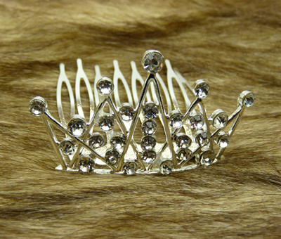 新款最时尚美新娘饰品小钻合金韩式彩钻皇冠	