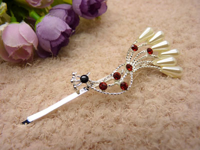 韩国正品  永久闪耀 合金保色珍珠缠绕复古宫廷甜美-大弓夹22号	