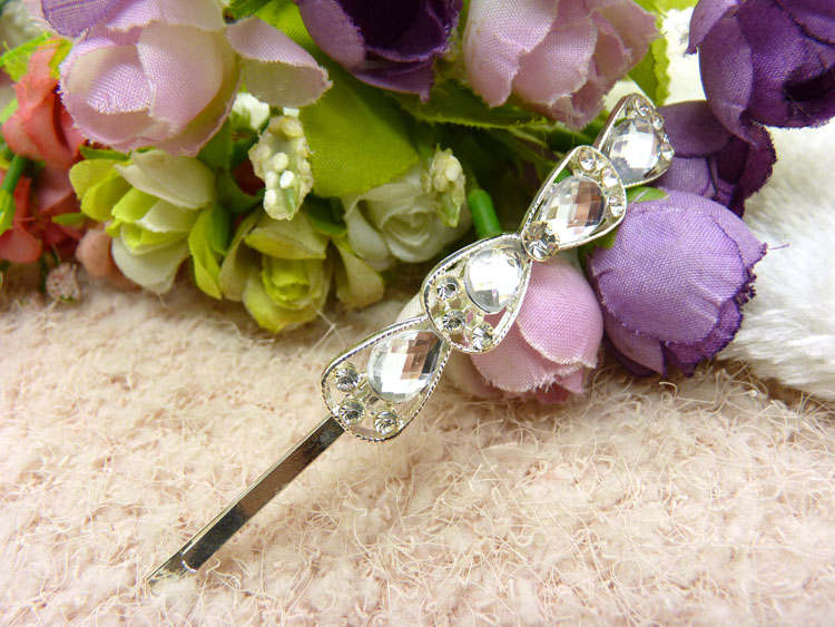 韩国正品 永久闪耀 合金保色对夹竖夹顶夹水钻正品 小头饰品韩国-21号	