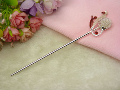 手工复古典岫玉发簪子发叉汉服旗袍古装头饰发叉-27号	