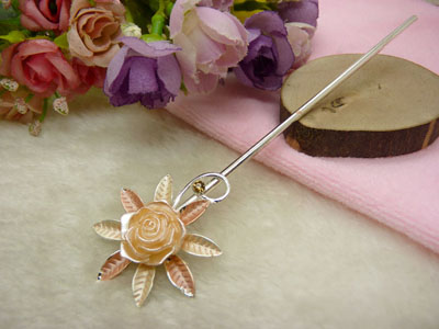 手工复古典岫玉发簪子发叉汉服旗袍古装头饰发叉-27号	