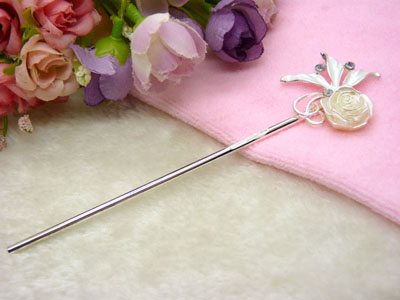 手工复古典岫玉发簪子发叉汉服旗袍古装头饰发叉-27号	