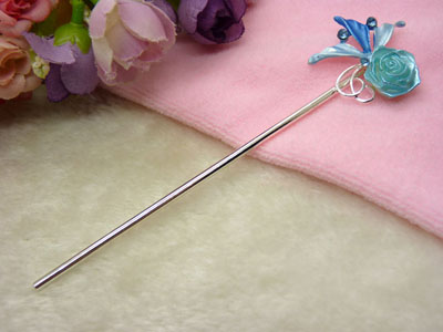 手工复古典岫玉发簪子发叉汉服旗袍古装头饰发叉-27号	