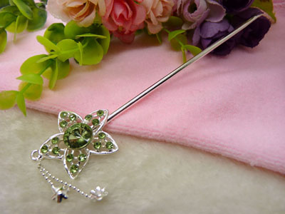 手工复古典岫玉发簪子发叉汉服旗袍古装头饰发叉-27号	